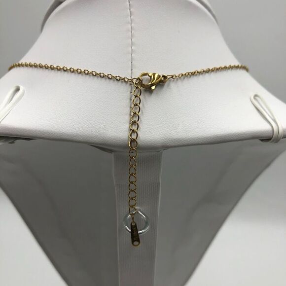 18K Gold Plated Women's Tied Bow Ribbon Shape Necklace Cubic Zirconia Waterproof - Picture 8 of 12